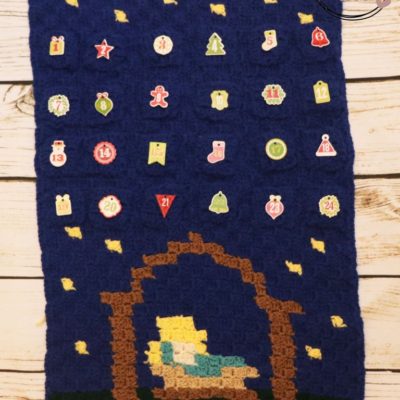 Nativity Advent Calendar | C2C Crochet Pattern with Word Chart and Graph